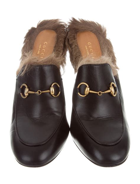 mule princetown gucci|gucci princetown fur sale.